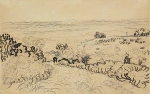 Uitzicht op Montmajour door Vincent van Gogh